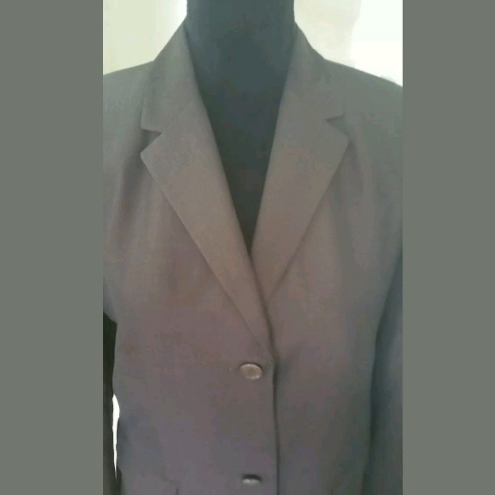 Talbots Brown Rayon Wool Blend Blazer Jacket Sz 8 - Picture 3 of 5